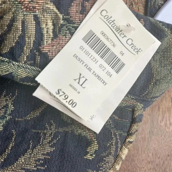 Coldwater Creek Women's XL Floral Tapestry Jacket Multicolor Vintage - Picture 9 of 11